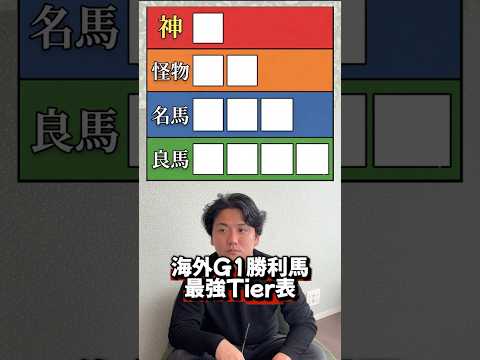 【競馬】海外G1勝利馬Tier表！皆さんのTier表は？#shorts #競馬