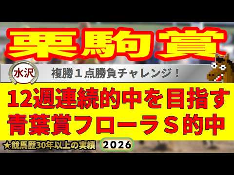 栗駒賞2026競馬予想🔥9連続G1的中男の本命馬は！？