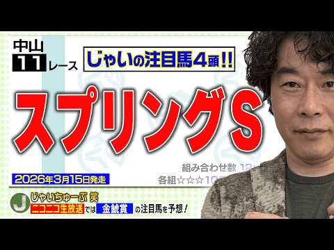 【競馬】スプリングSでのじゃいの予想【勝ち馬予想】