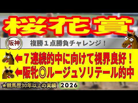 桜花賞2026競馬予想🔥9連続G1的中男の本命馬は！？