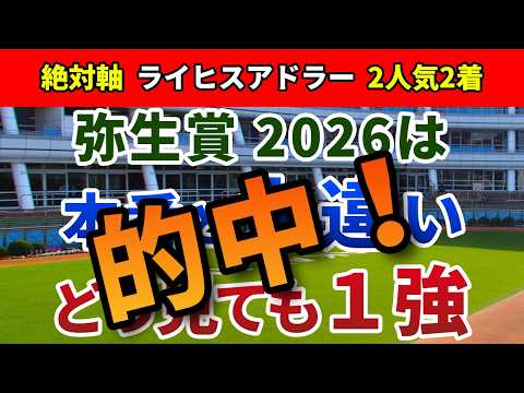 弥生賞ディープインパクト記念2026【絶対軸1頭】公開！アドマイヤクワッズは不発に終わる？パントルナイーフより強い絶対軸を発表！